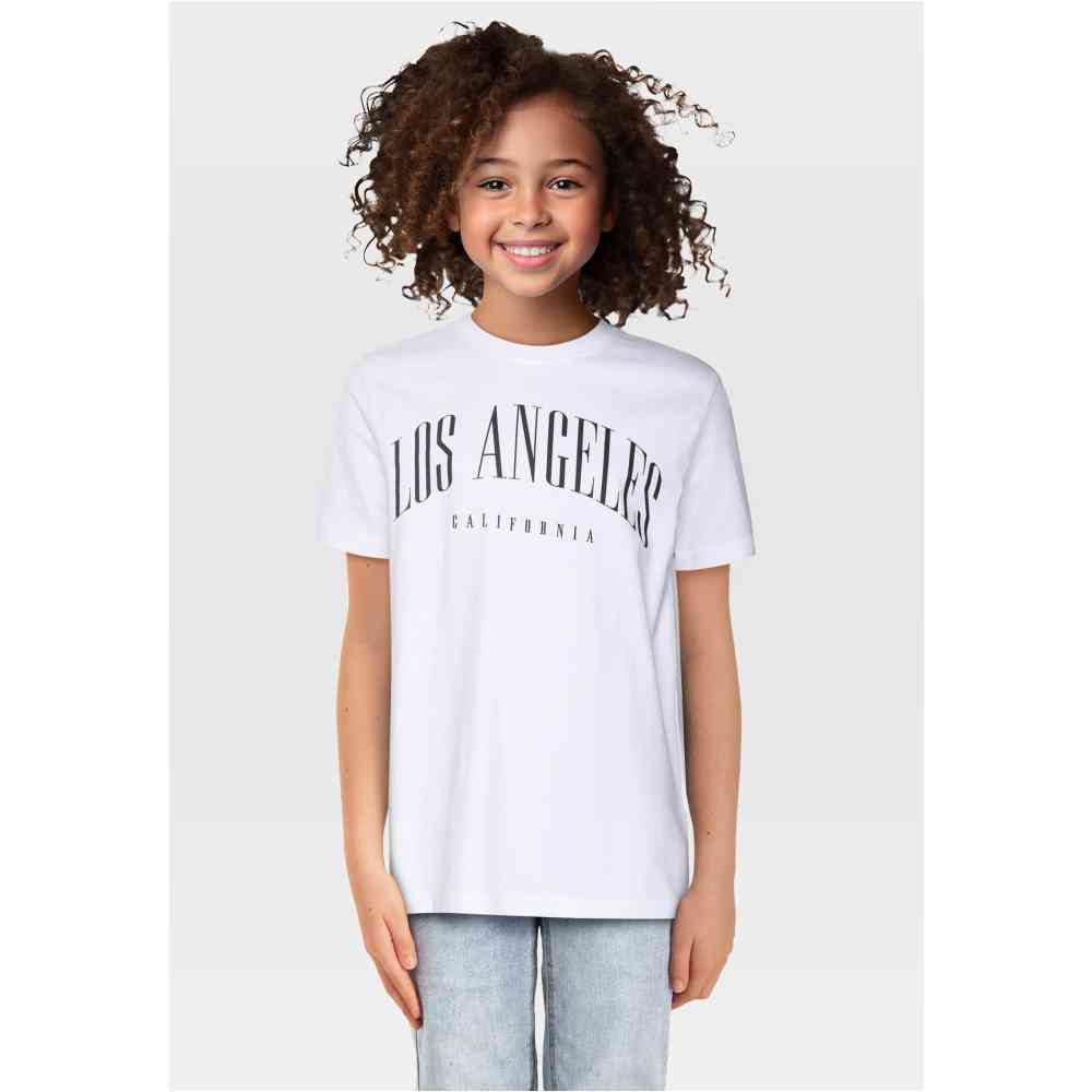 Urban Classics - 3 Pack New York & Los Angeles & Butterfly Kinder Tshirt - Wit/Zwart